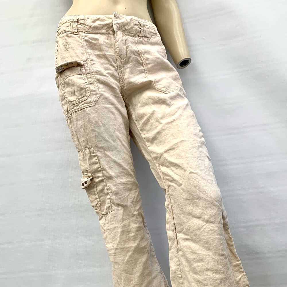 Guess linen beige pants 28